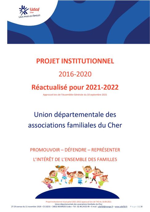 Documents institutionnels - Udaf 18 Cher